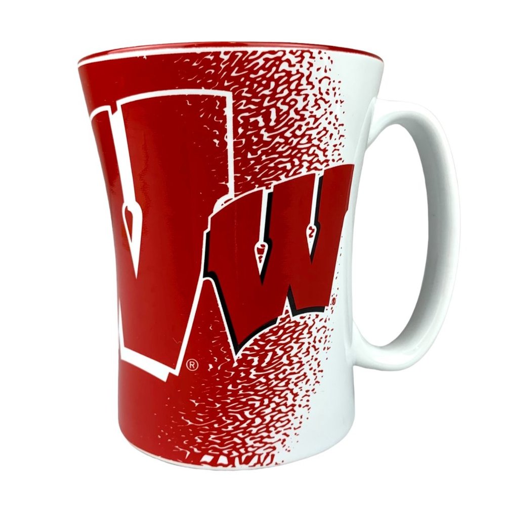 Wisconsin Badgers Coffee Mug Cup Red White Large W Dishwasher Microwave Safe